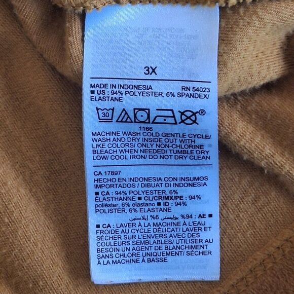 Old Navy Velvet Crop Drop Shoulder Balloon Sleeve Womens 3X Gold Mustard - Picture 6 of 10